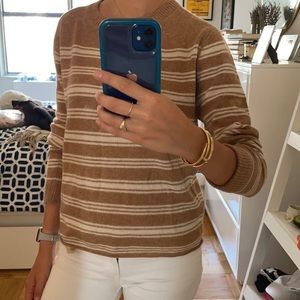 NWT New Reformation cashmere striped sweater XS